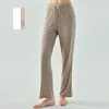 Pantalons de sport de Yoga pour femmes, taille haute décontractée, coupe ample, jambes droites, jambes larges