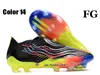 Presentpåse Herr High Ankel Football Boots Copas Sense Fg Firm Ground Leather Cleats Classic Retro Laceless Soccer Shoes Top Outdoor Trainers Botas de Futbol