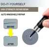 مجموعة جديدة من طقم الزجاج الأمامي راتنج DIY Crack Cratch Restore Car Curing Repair Glass Glue Tool Window Ki L7d5
