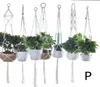 Hanging Baskets Macrame Handmade Cotton Rope Pot Holder Plant Hanger Flower For Indoor Outdoor Boho Home Decoration Countyard Gard1824224