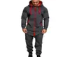 Men039s Trainingspakken 2021 Mens Pure Color Splicing Jumpsuit Heren Onepiece Kledingstuk Pyjama Playsuit Rits Hoodie Mannelijke Onesie Jumps3103377