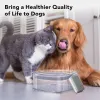 Matningsfiltrering 2L antisplash hundvatten skål husdjur vatten dispenser antislip flytande dricksskålar för hundkatter 78 oz stor kapacitet