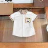 Brand Child Shirt baby Summer short sleeved Size 110-160 CM kids designer clothes Plaid lapel girls boys Blouses 24Feb20