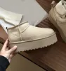 5cm ug chinelos Tasman Tazz Fur Botas Chinelos Plataforma Altura Mulheres Clássico Ultra Mini Plataforma Bota Australiana Inverno Neve Designer Tornozelo Tamanho 35-40