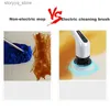 Escovas de limpeza Elétrica Spin Scrubber Limpeza Turbo Escova com 7 cabeças de escova de reposição Alça ajustável Cozinha Banheiro Ferramentas limpasL240304