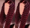 150女性のための高密度のフロントウィッグベビーヘアYnthetic Wigs Orange Color Red Long Curly Hair Middle Part耐火2508143