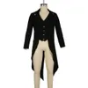 Mode Men Tailcoat Mens Jacket Victorian Black Breattable Retro S-4XL Size S ~ 4xl Soft Steampunk Clothes Coat 240304
