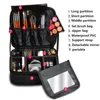 Estojo de maquiagem profissional portátil, à prova d'água, bolsa de viagem feminina com espelho, cosmetologia, ferramenta para unhas, mala para mulheres 240227