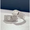 18k Solid Gold 0.2ct/0.3ct/0.5ct Vs Diamond Wedding Mannen Ring Prachtige Verharde Bling Engagement Wedding Bridal Ring voor Mannelijke