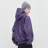 Felpe con cappuccio da donna lettere impressioni vintage stampa pelle sciolta per donna uomo Y2k viola vestiti pullover streetwear abbigliamento invernale