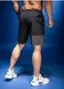 Shorts masculinos fitshinling ginásio retalhos metade do comprimento para roupas esportivas casuais fino athleisure verão curto roupas masculinas