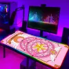 Almofadas rosa marinheiro lua jogos rgb mousepad gamer anime led mouse pad dos desenhos animados acessórios de mesa tapete de teclado tapetes pc mause pads