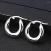 Oorringen Staal Goudkleurig Vrouwen Chunky Hoops Gift Mode-sieraden Roestvrij Vrouwen Rond Glad Dik 20mm 25mm257m