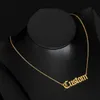 Old English Custom Name Necklaces For Women Men Stainless Steel Customized Necklace Pendant Jewelry Personalized Goth Neck Chain 240221