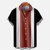 Men's Casual Shirts Bowling Shirt Spring Summer Short Sleeve Color Block Lapel Print Daily Resort Wear Retro Design