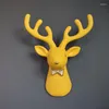 Estatuetas decorativas YY Sala de estar Quarto Loja Fundo Parede Estéreo Q Versão Animal Elk Pingente