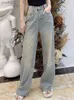 Women's Jeans Jeans Womens Designer Trouser Legs Open Fork Tight Capris Trousers Add Fleece Thicken Warm Slimming Jean Pants Women Embroidery Sex 240304