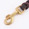 Leashes High Quality Genuine Leather Pet Dog Leash Luxury Strong Puppy Collar Leash Lead For Large Dogs S/M/L/XL