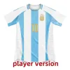 24 25 Argentina Home Away Jersey J.Aarez Camisas de futebol DI MARIA DYBALA MARTINEZ ALLISTER E.Fernandez MARADONA Homens Crianças Fãs Jogador Camisas de futebol