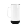 Gobelets droits à Sublimation de 14oz, avec haut-parleur Bluetooth, tasse à café isolée en acier inoxydable 304 à Double paroi blanche vierge