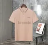 T-shirty męskie designerskie koszule polo luksusowe polo swobodne koszulki haft haft biznesowy bluzka stała kolor krótkie rękawy Topy Slim Męskie Tees Rozmiar M-3xl 240304