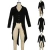 Mode Men Tailcoat Mens Jacket Victorian Black Breattable Retro S-4XL Size S ~ 4xl Soft Steampunk Clothes Coat 240304