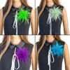 Brooches Feather Brooch Feathers Corsages Cloth Decorations Ostrich Material Pins Lapel For Woman Men