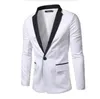 Snygga män kostymer jacka vita formella kostymer jacka svart lapel en knapp anpassad brudgum bröllop tuxedos jacka8609210