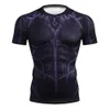 Nouvelle marque Fiess Compression T-shirt à manches courtes 3D hauts d'exercice hommes T-shirt mode d'été T-shirt décontracté