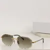 새로운 패션 디자인 스퀘어 선글라스 50144U 금속 프레임 레지리스 레이스 컷 렌즈 간단하고 인기있는 스타일 다목적 야외 UV400 보호 안경