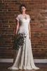 Elegante uma linha vestidos de casamento tule renda applique querida graciosa vestido de noiva trem varredura vestidos de novia tamanho personalizado