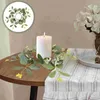 Ghirlanda di fiori decorativi Candele tealight Ghirlande di pilastri Foglie Anello artificiale Ghirlanda di Natale Anelli in pe per la decorazione Pilastri da tavolo