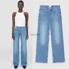 Jeans femininos Bing Hugh Designer Jeans lavados cintura azul Anines de pernas largas X0909 marca de atacado high-end 240304