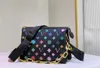 Borse a tracolla da donna di design Borse di lusso Borsa a catena di moda Lettere di fiori multicolori Borsa a tracolla sotto ascella Borsa per trucco da donna Alta qualità