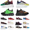 Designer Italia Scarpe casual Riflettenti Versaces Uomo Donna Sneaker Catene Scarpe in pelle scamosciata multicolore Floreale Leaopard Triple Spotted Arrows Plaid Viola Taglia 36-45