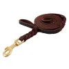 Leashes High Quality Genuine Leather Pet Dog Leash Luxury Strong Puppy Collar Leash Lead For Large Dogs S/M/L/XL