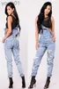 Damesjeans Damesoveralls Gewassen denim jeans Jumpsuits Lange broeken Broeken Mode High Street Coole jeanspakken Dameskleding Losse jeansoutfit 240304