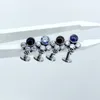 Spegelpolering ASTM F136 Floating Bling Navel Bead Cluster Bezel Set Belly Piercing Jewelry Bar Rings 240228
