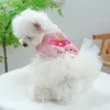 Dresses Thick Warm Halloween Costume Dog Harness Dress For Puppy York Female Girl Pink Winter Pet Clothing Outfit Poodle Xs Xl Cat Coat