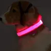 Nylon LED Pet Dog Luminoso Collar Noche Sparking brillando en Cat Catsh Suministros Atentables Accesorios 7 Colors 240226