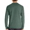 Camicie casual da uomo T-shirt a maniche lunghe Henley in cotone Top da donna in maglia da uomo Club da uomo abbottonato