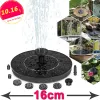 Film 2022 Creative Mini Solar Fountain Courtyard Pool Fountain Garden Decoration Bird Bath Water Pump Fountain Lawn Decoration 16cm