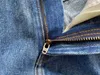 Женские джинсы Джинсы Дизайнерские штанины с открытой вилкой Узкие капри Джинсовые брюки Белые розовые Утепленные теплые стройняющие брюки Loewe Брендовая вышивка Печать 240304