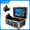 Finders Erchang Underwater Fishing Camera DVR 7 pouces Caméra de pêche d'hiver 1000TVL 24pcs Enregistrement léger Caméra infrarouge pour la pêche sur glace