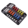 Nieuwe LED 6 12 Manieren Waarschuwing Indicator 12V 32V Power Dropshipping Auto Doos Zekeringhouder Plastic Distributie cover Boot Met Pa H1b0 Nieuwe