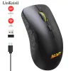 Möss trådlös mus laddningsbar 2.4G+Bluetooth5.1 Dual Band Computer Gaming Mouse Silent Optical Backlight Möss för PC -bärbar dator 2400DP