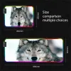 Pads Mairuige Animal Wolf Jogo RGB Computador Mousepad LED Cor Backlit Grande Tapete de Mesa Antiderrapante Base de Borracha Laptop PC Gaming Mouse Pad