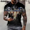 T-shirt da uomo 3D bandiera americana stampata T-shirt Uomo Donna Moda Casual Cool manica corta O-Collo T-shirt Top L240304