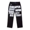 Minustwo Designer herenjeans Trendy merk Minus twee letters bedrukte jeans voor mannen en vrouwen Amerikaanse hiphop losse casual broek met rechte pijpen BN1B