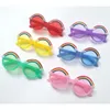 Accessoires pour cheveux 2 pièces enfants Po accessoires enfant bébé été plage lunettes de soleil bande bonbons couleurs Anti-UV lunettes de dessin animé